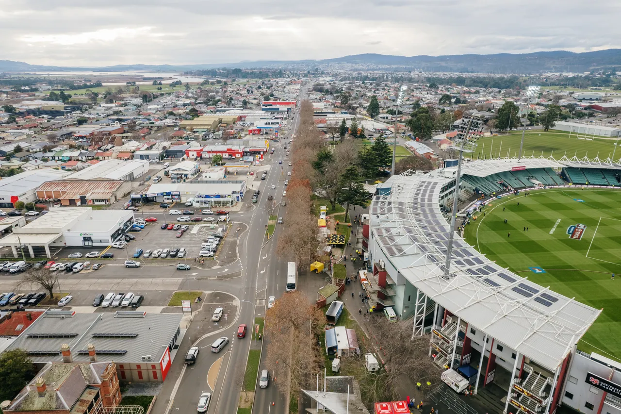 Aerial View of UTAS Stadium