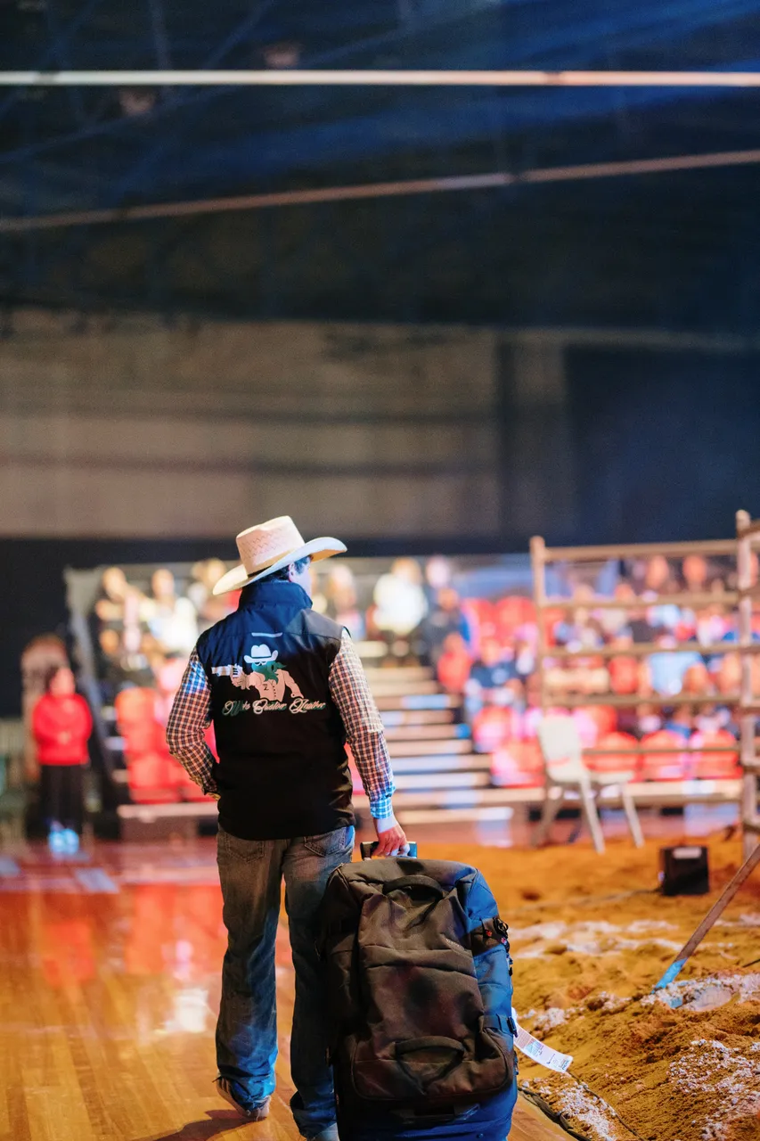Bull Rider at the Island Stampede Rodeo