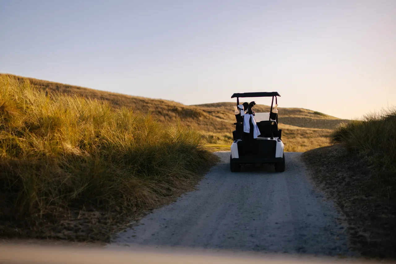 Golf Cart on Ocean Dunes Golf Course