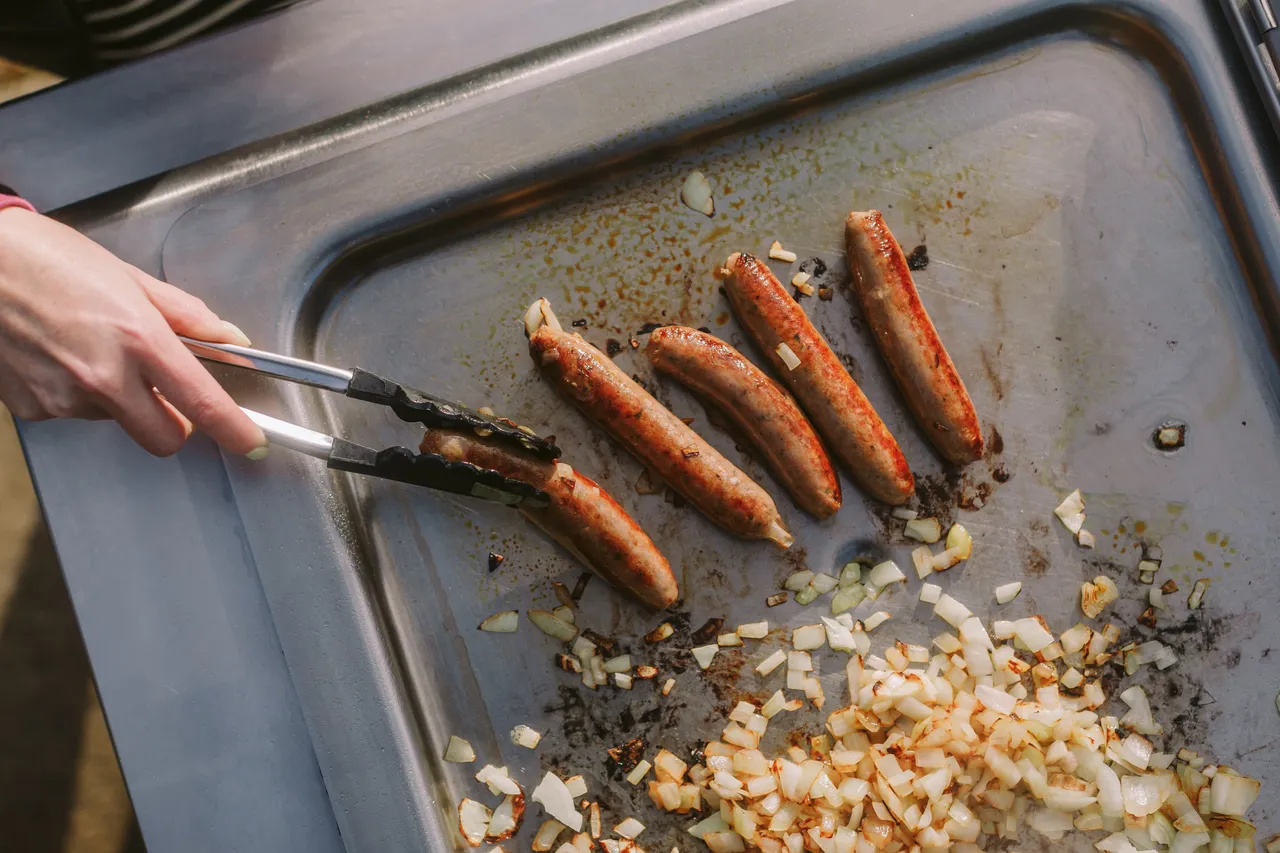 Cooking Wallaby Sausages