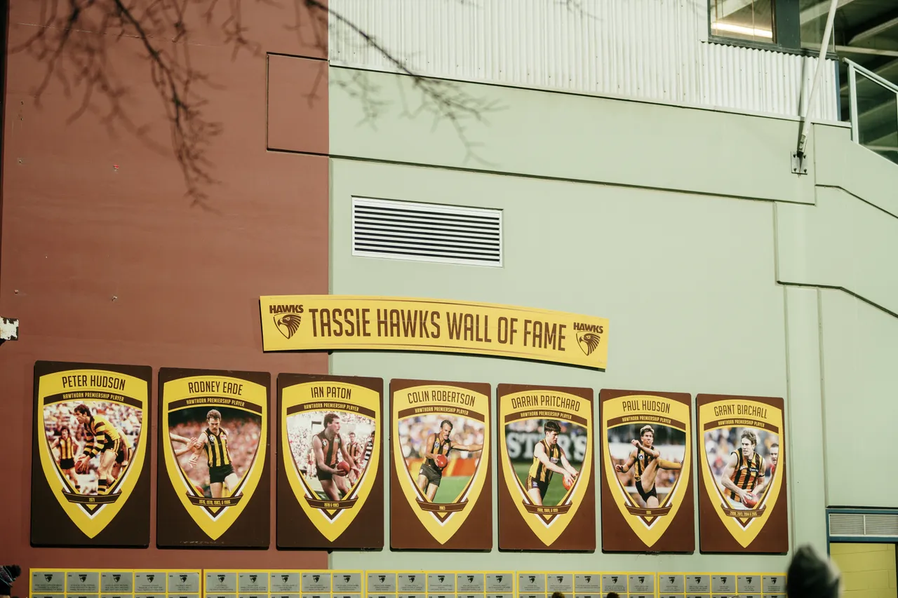 Tassie Hawks Wall of Fame at UTAS Stadium
