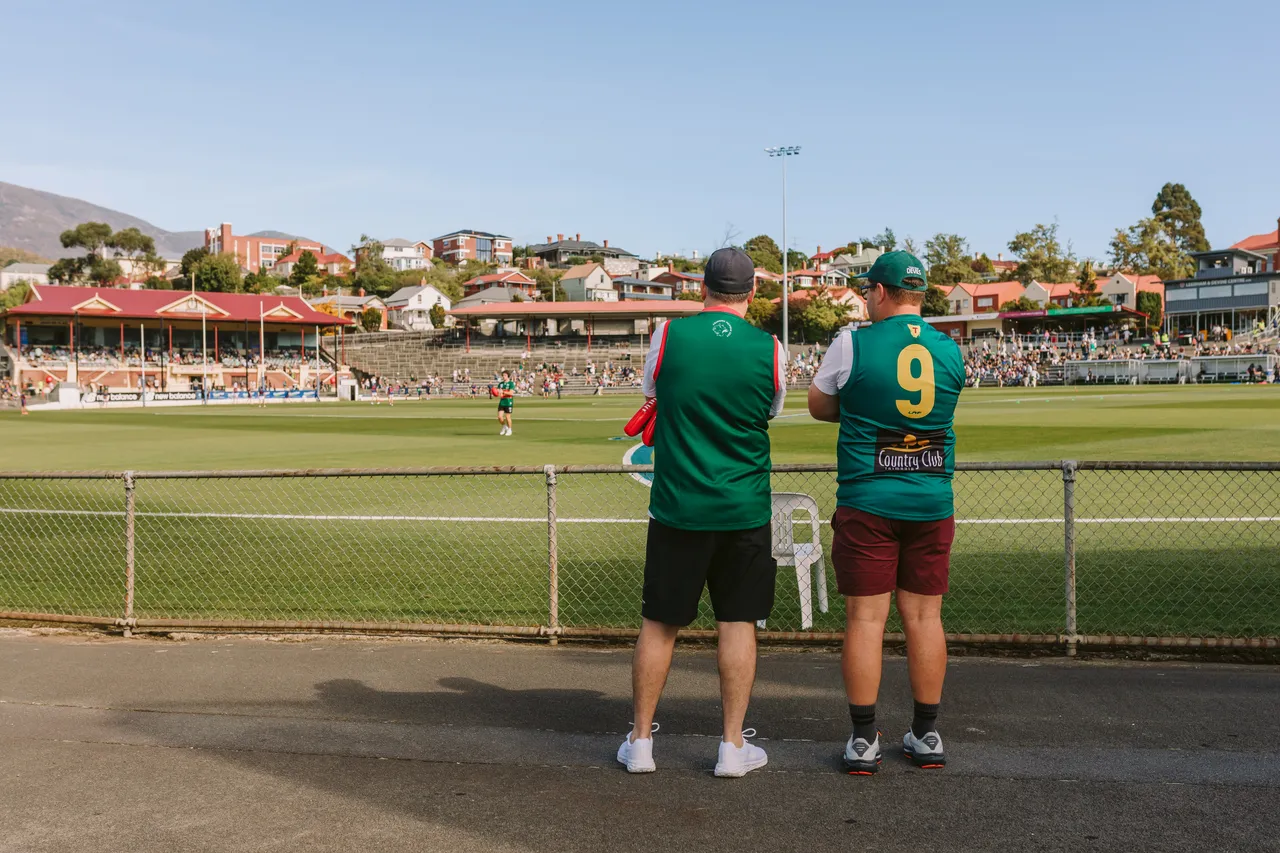 Spectators at Tasmania Devils Game
