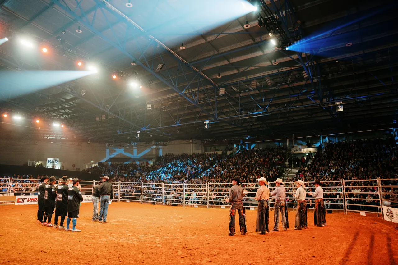 Bull Riders at the Island Stampede Rodeo