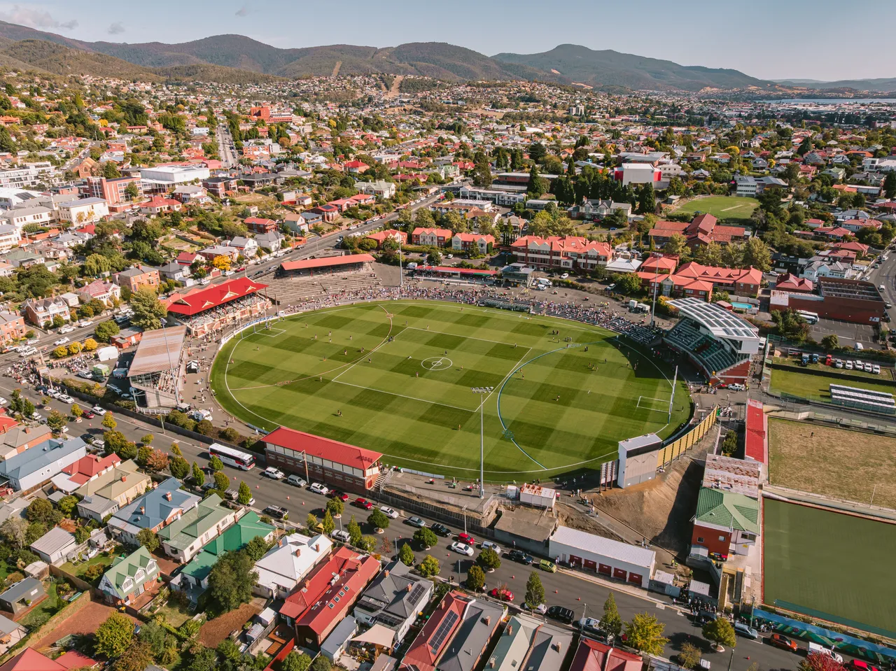 Aerial View of North Hobart Oval