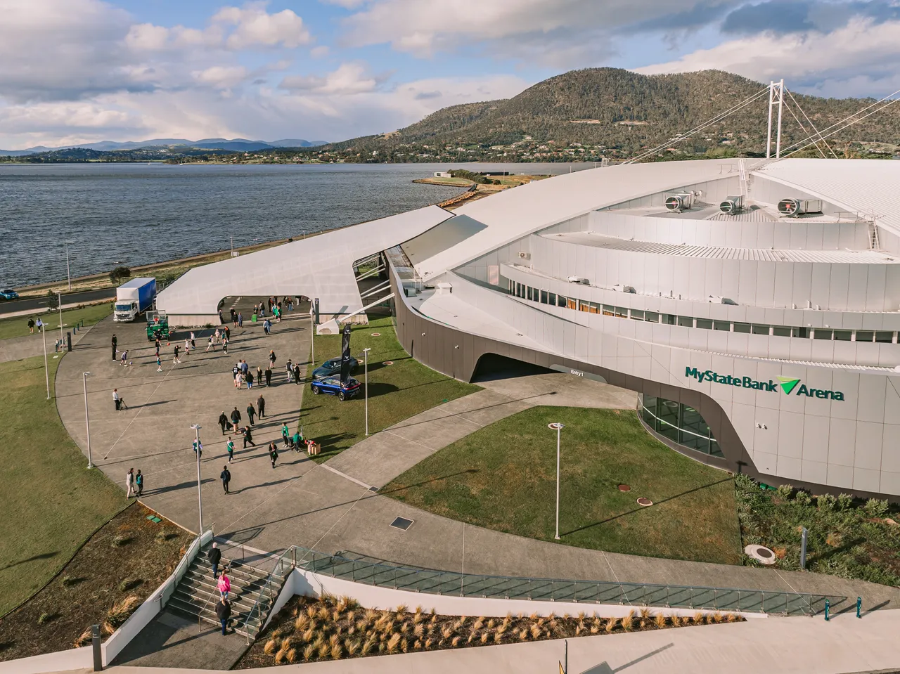 Aerial View of MyState Bank Arena