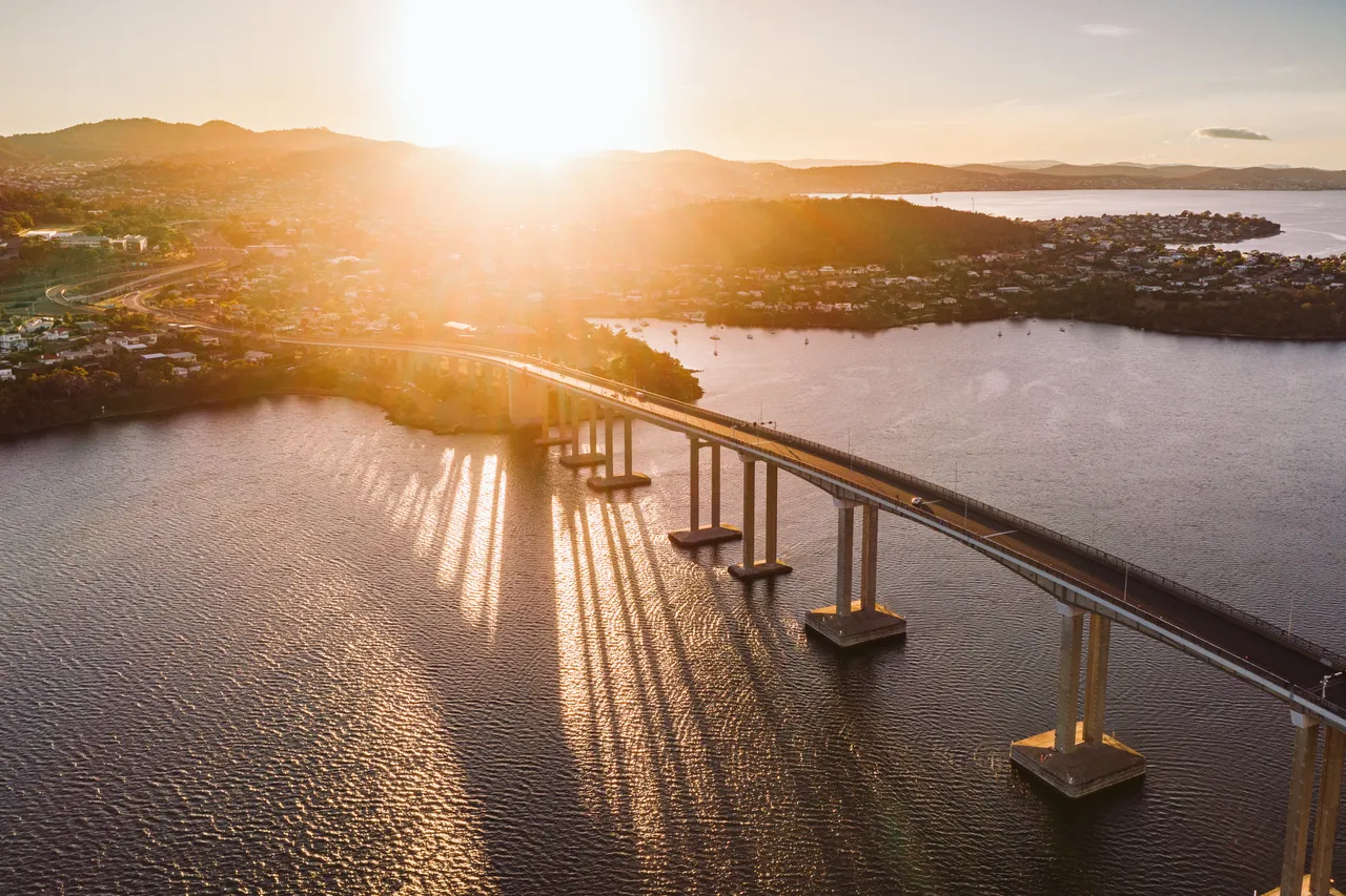 Tasman Bridge at Sunrise