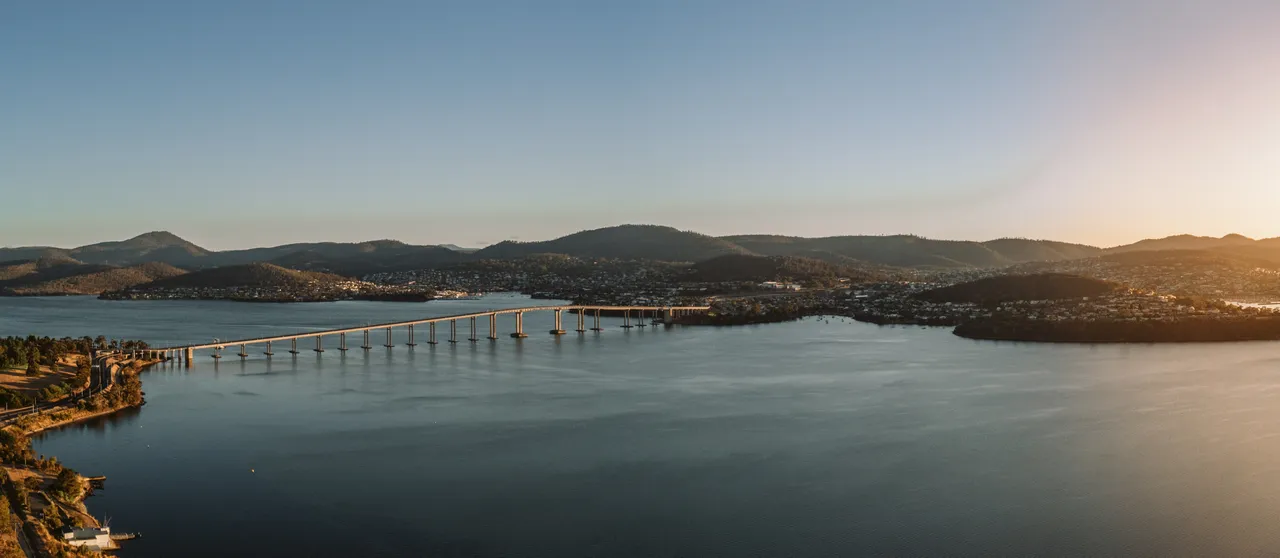 Aerial View of Tasman Bridge