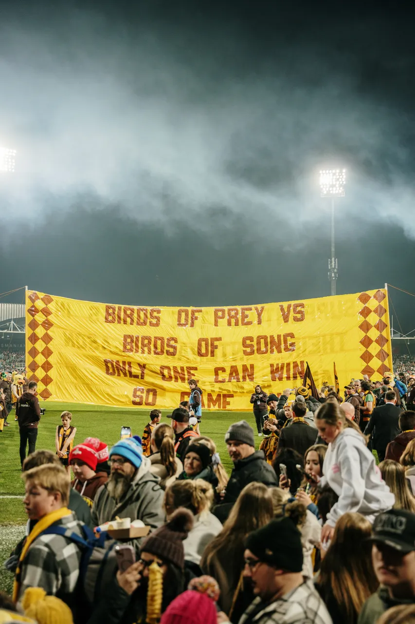 Hawks Banner at UTAS Stadium