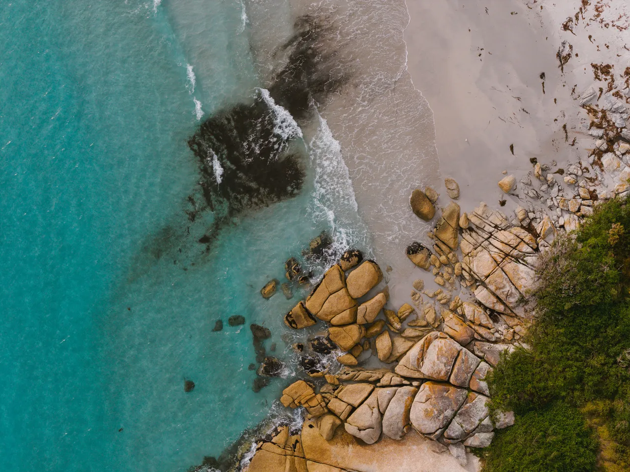 Waubs Beach Bicheno Aerial