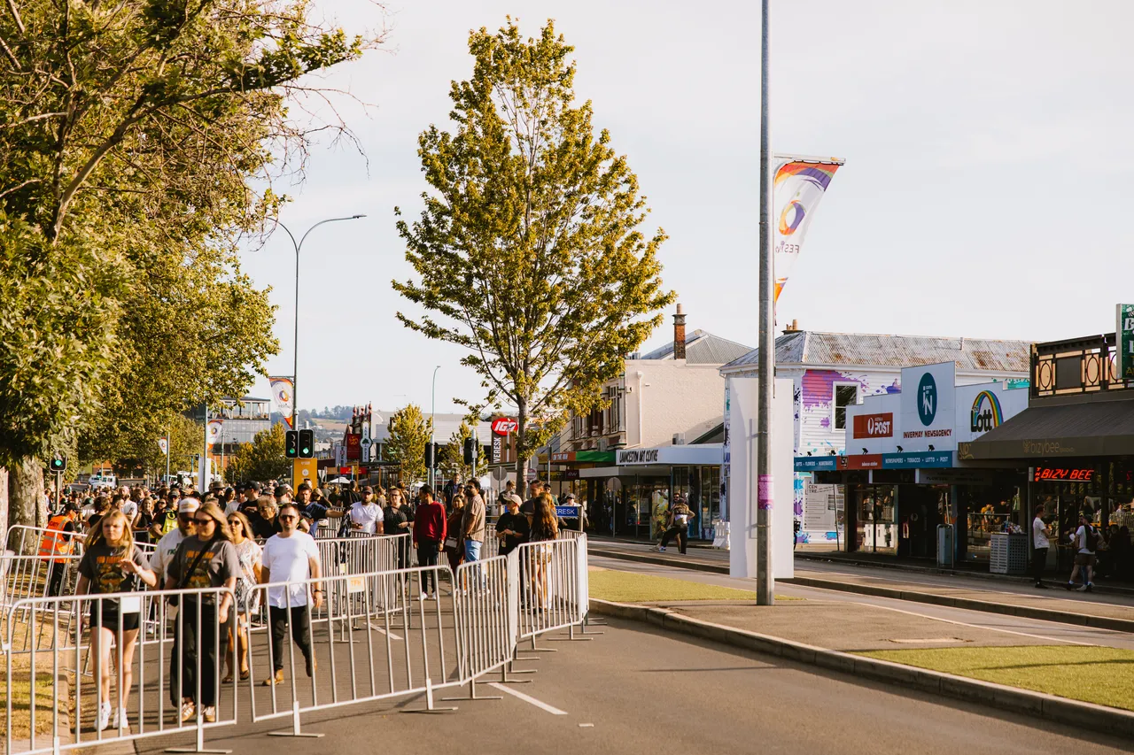 Crowd Outside UTAS Stadium