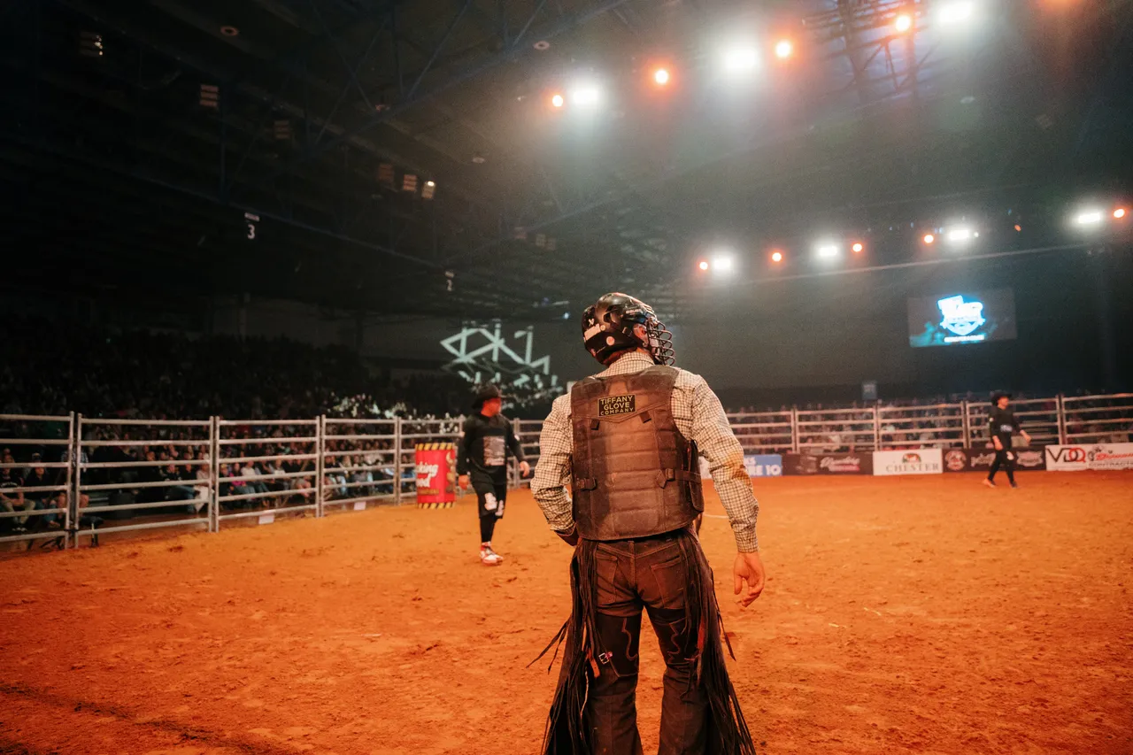 Bull Rider at the Island Stampede Rodeo