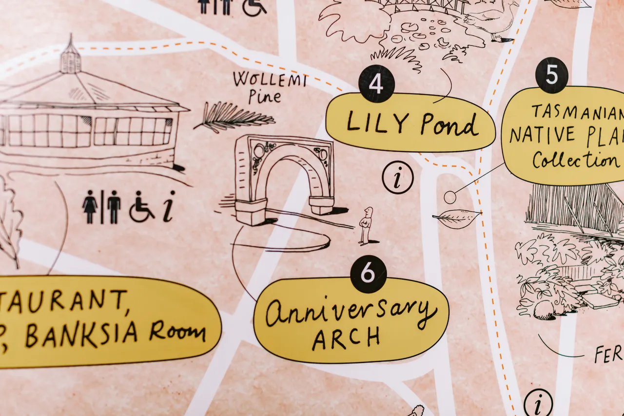 Map Details at the Royal Tasmanian Botanical Gardens