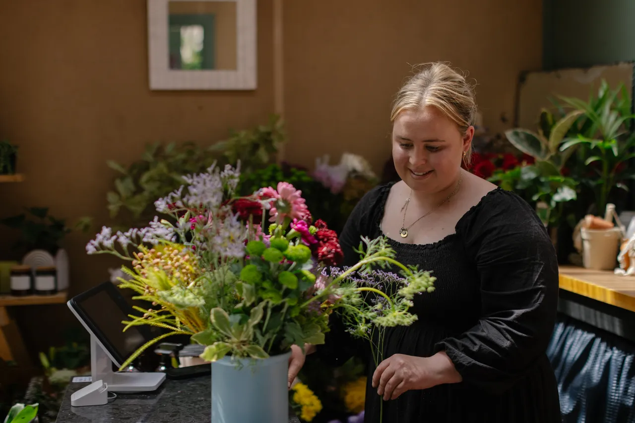 Florist Arranging Flowers