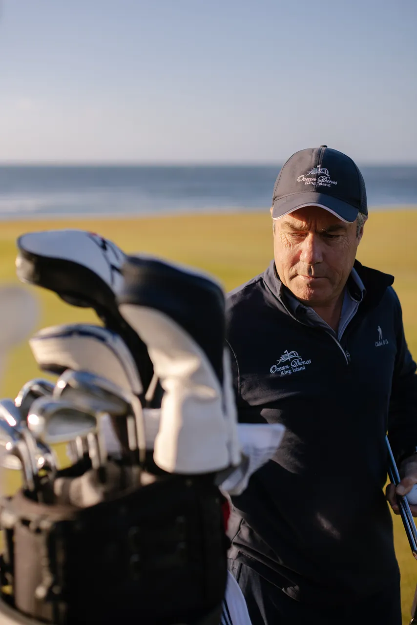 Golfer at Ocean Dunes Golf Course