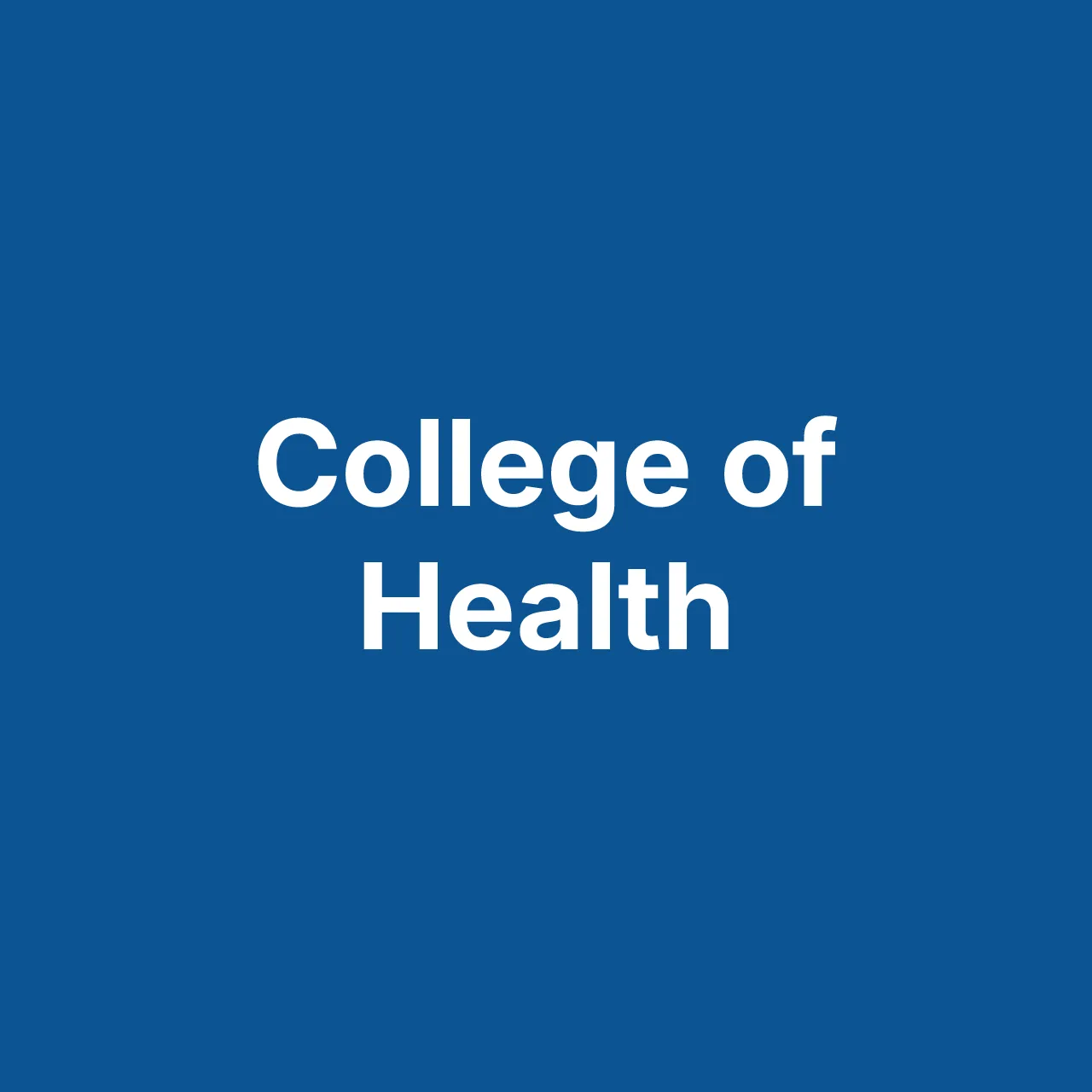 Collection cover College of Health