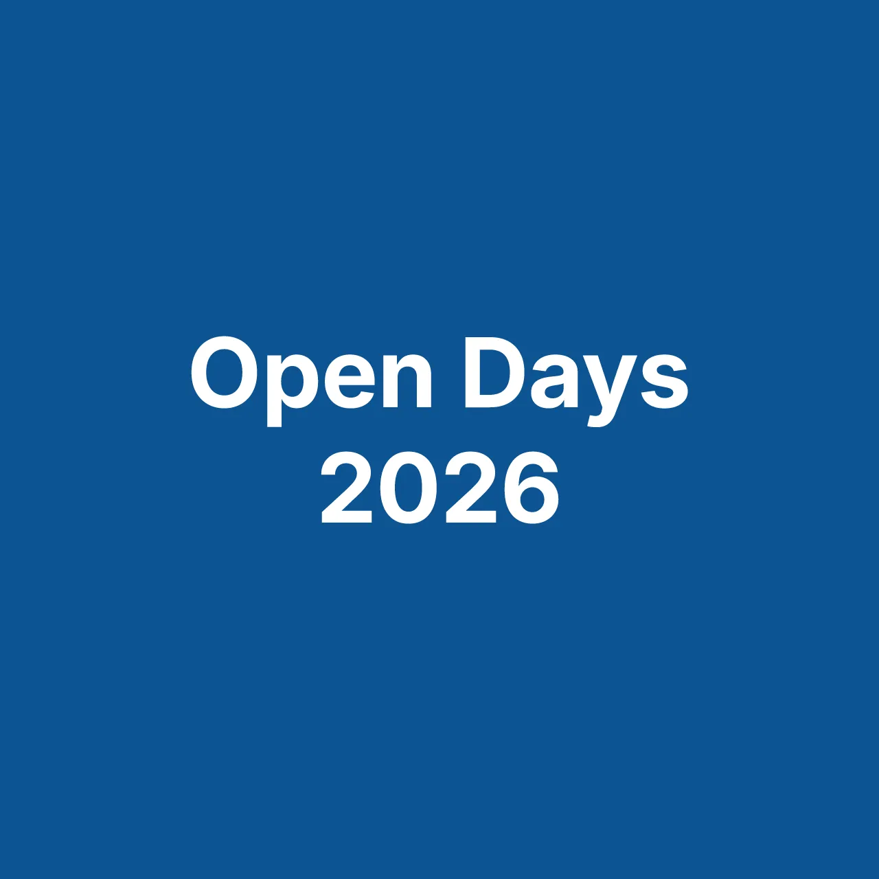Collection cover Open Days 2026