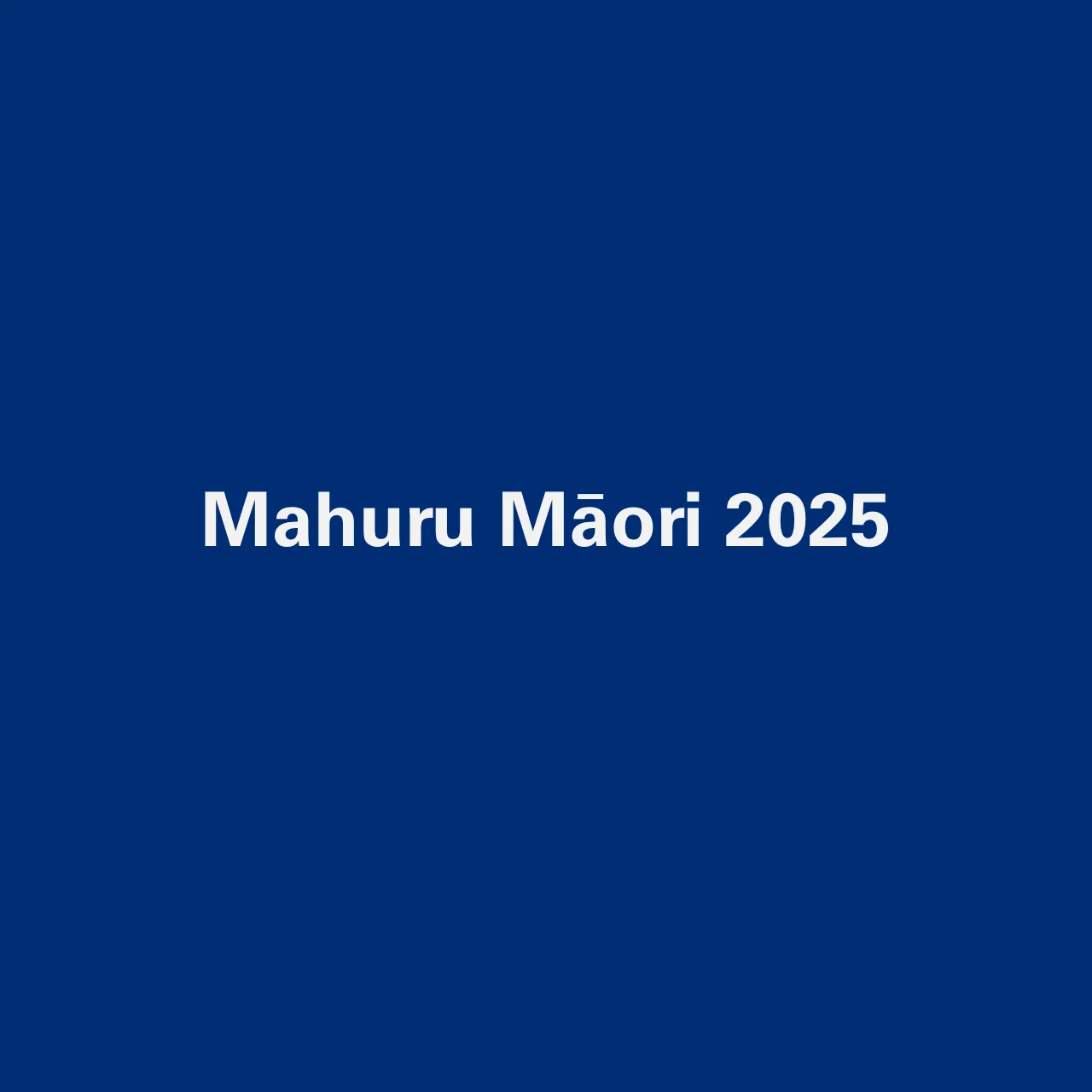 Album cover Mahuru Māori 2025