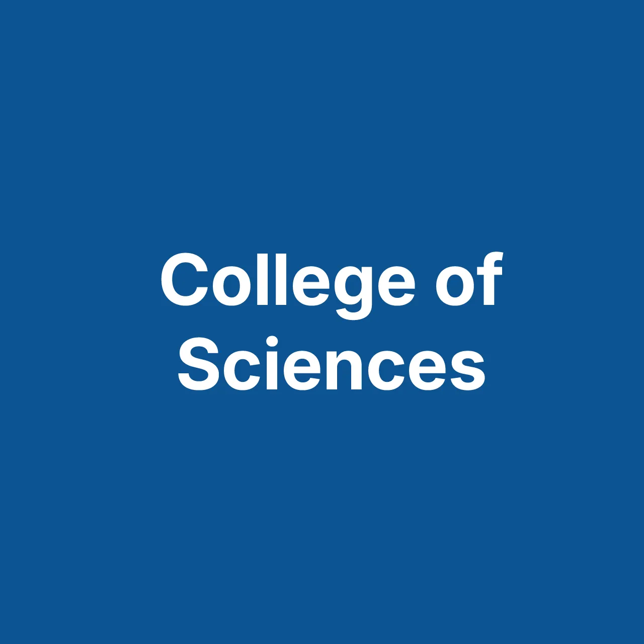 Collection cover College of Sciences