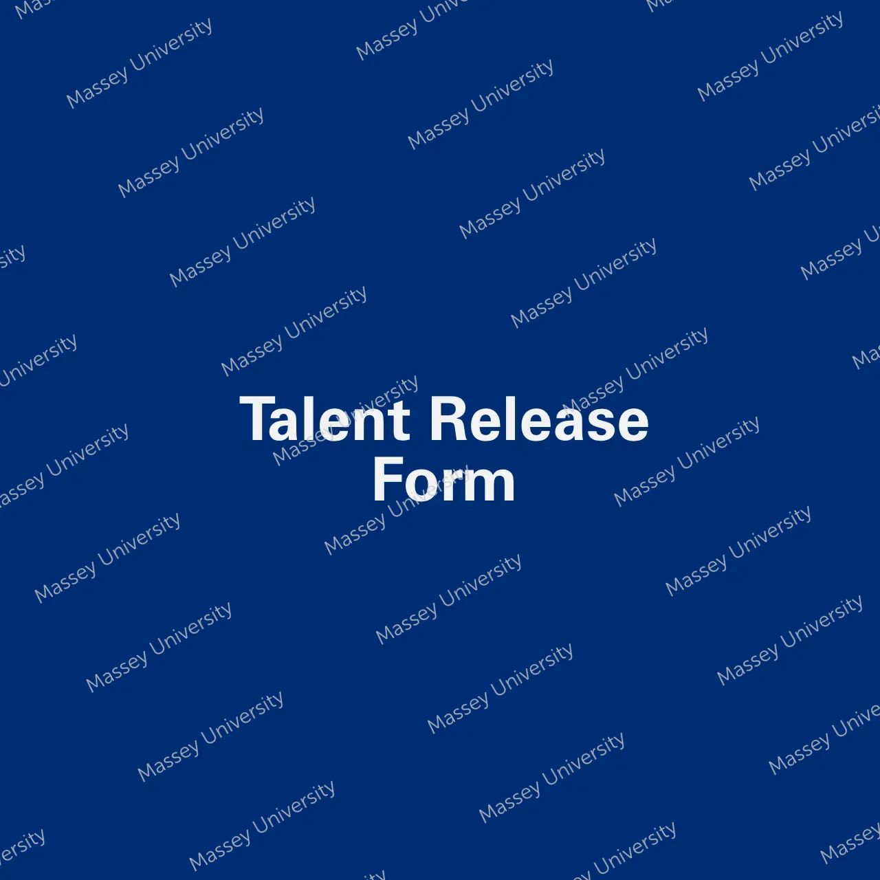 Talent Release Form Album Cover