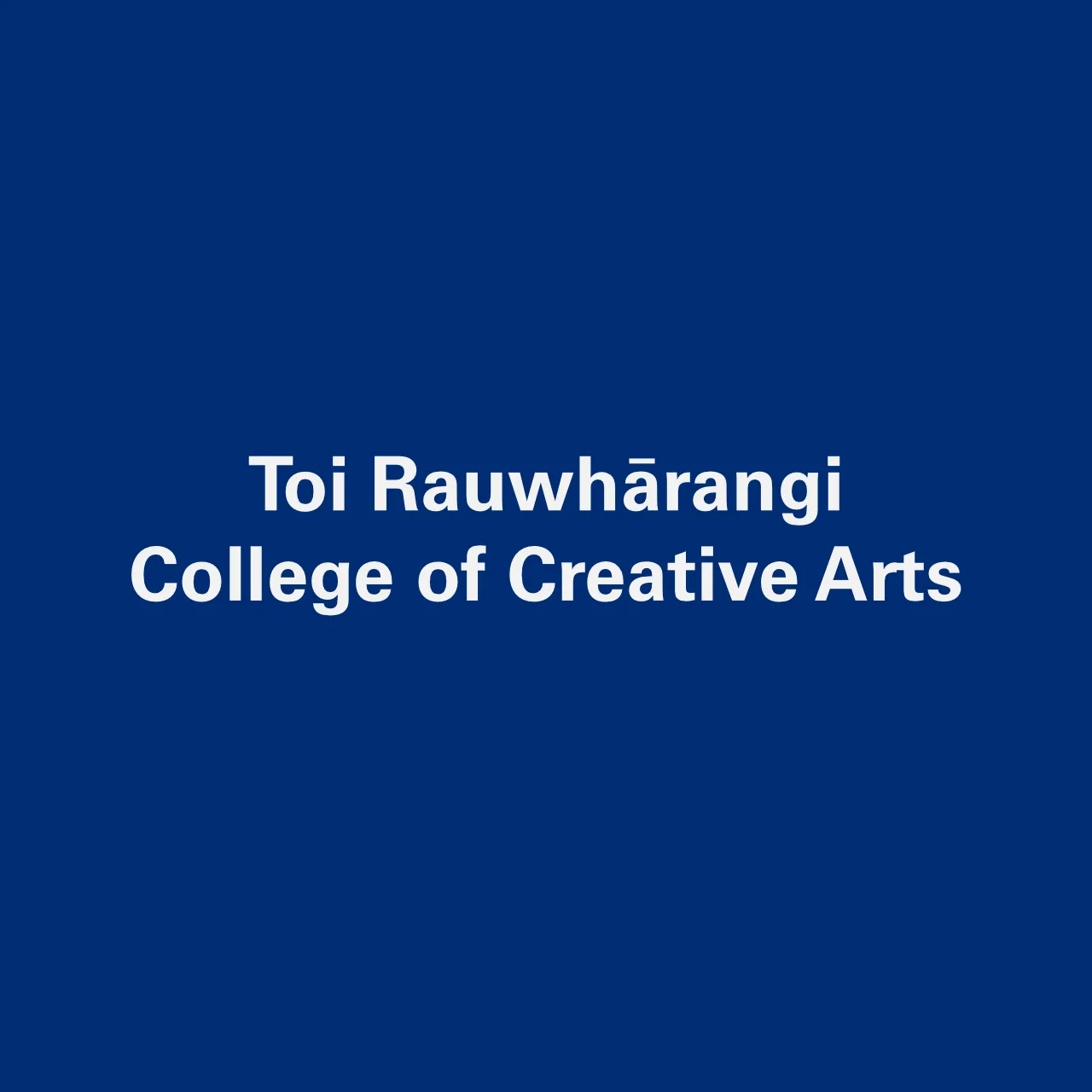 Collection cover College of Creative Arts
