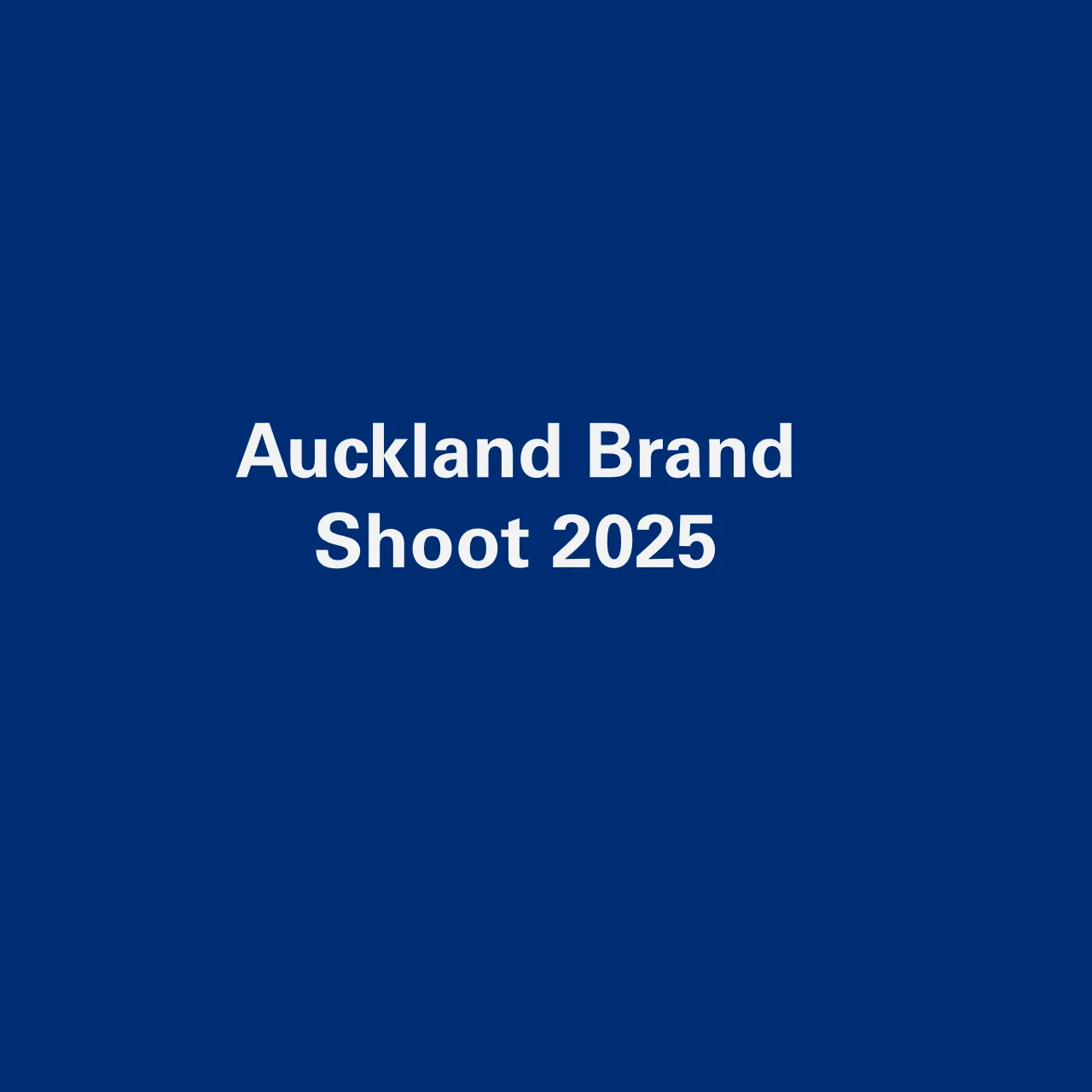 Album cover Auckland Brand Shoot Photography 2025
