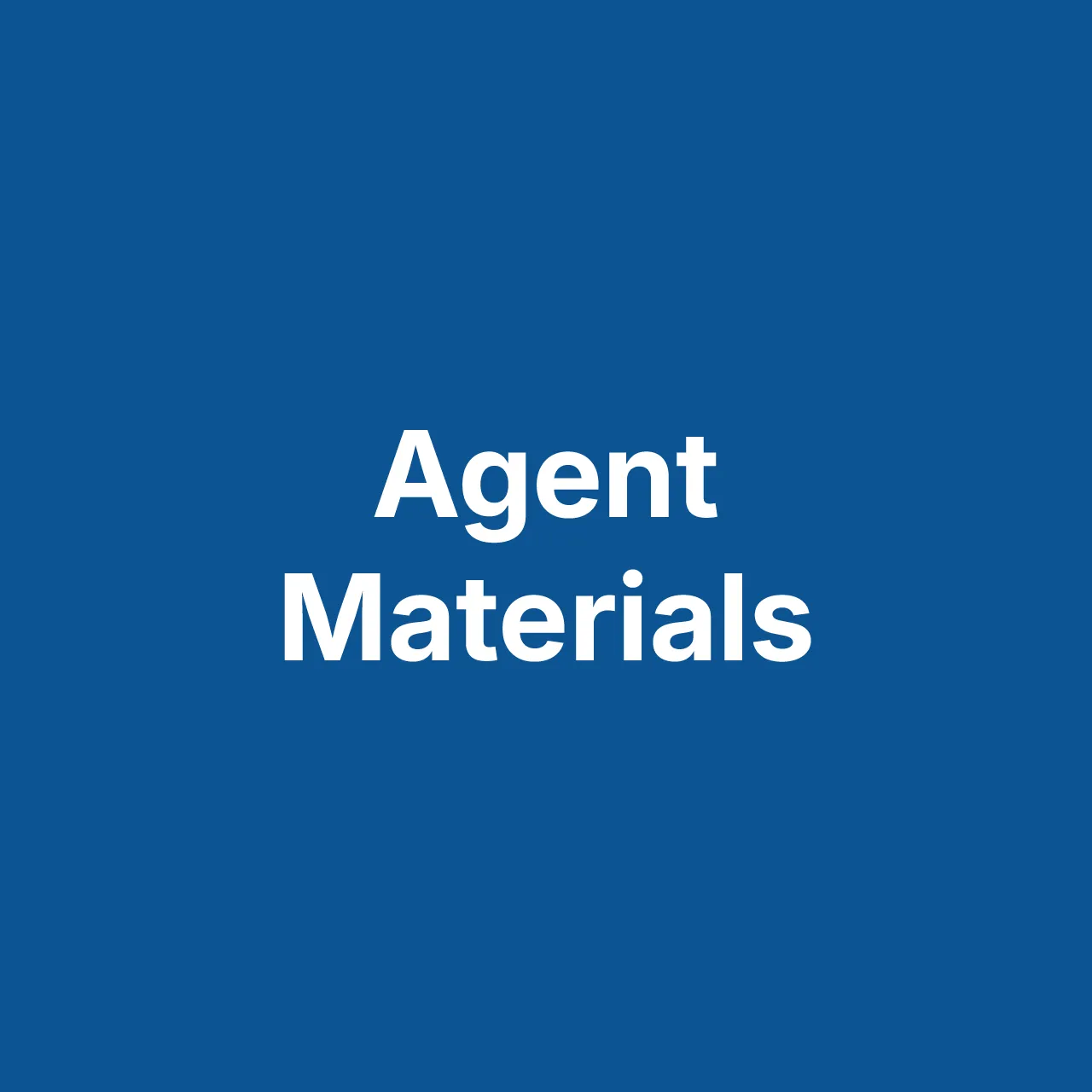 Collection cover Agent Materials