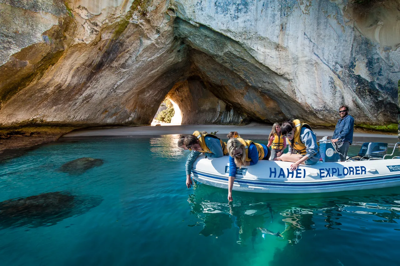 At Cathedral Cove with Hahei Explorer