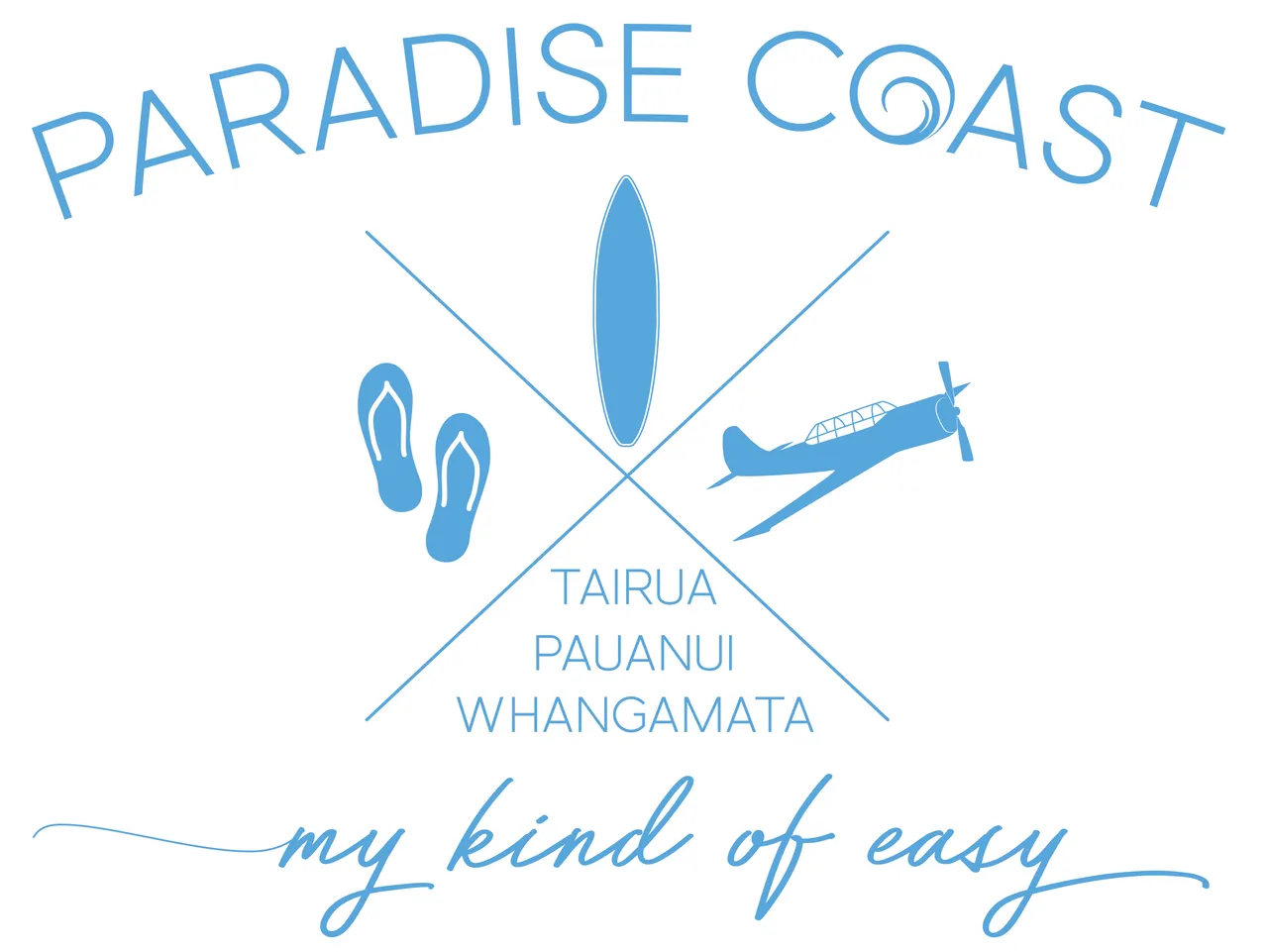 Paradise Coast - extra graphics - t shirt blue