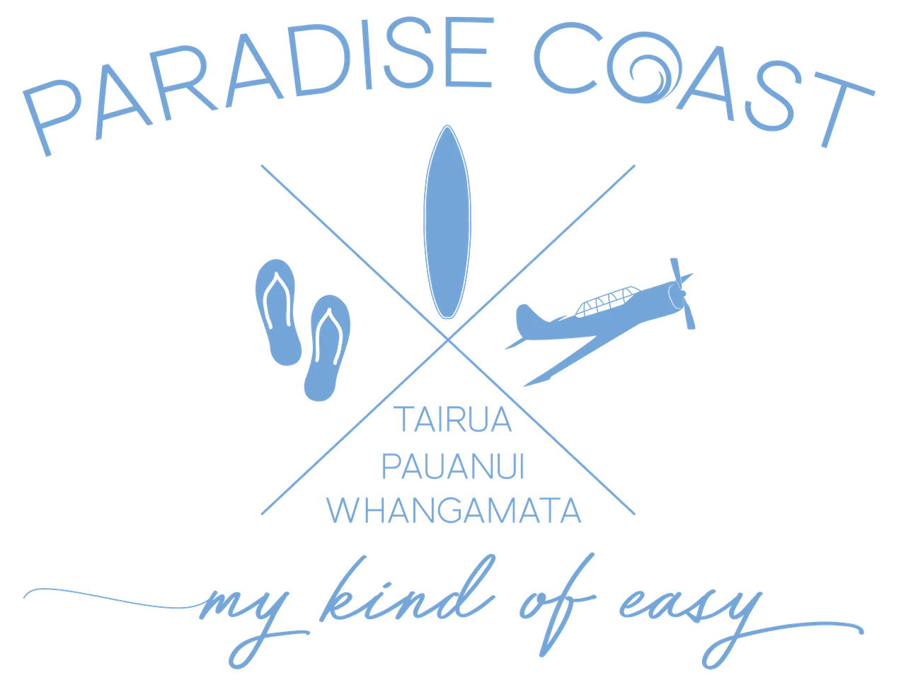 Paradise Coast - extra graphics - t shirt blue