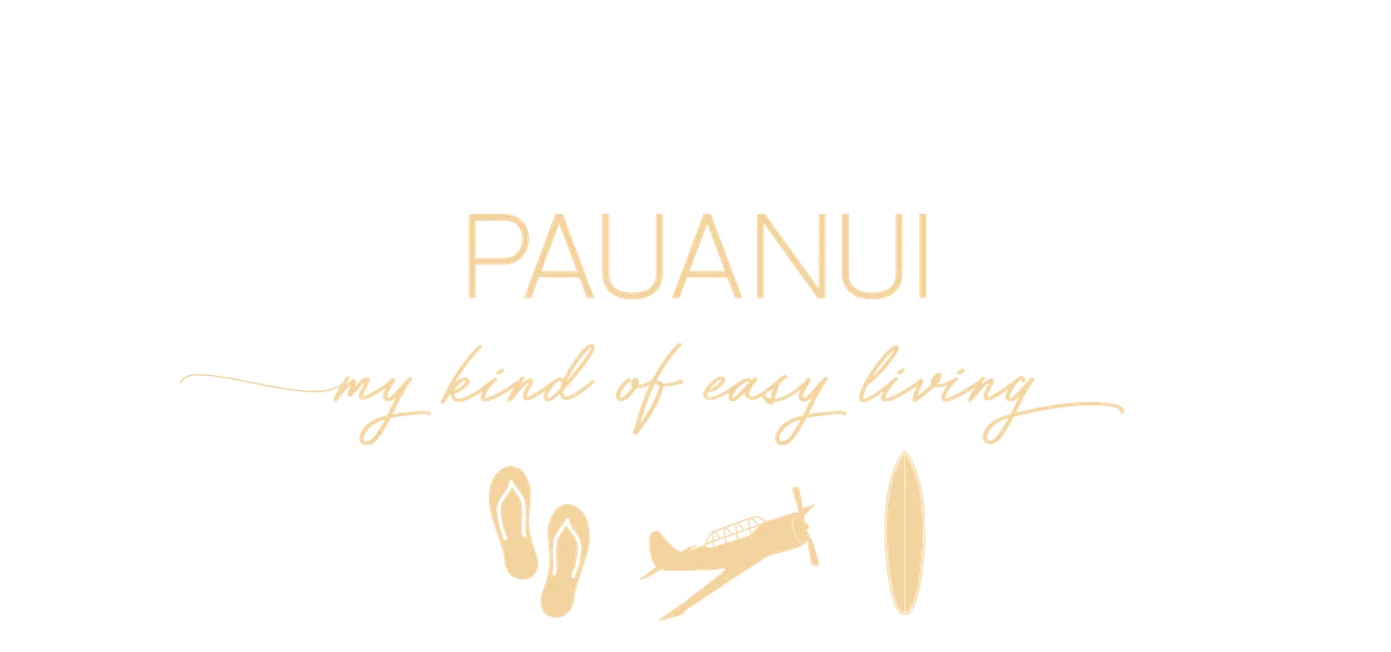 Paradise Coast - Pauanui - PRINT - Logo My kind of easy white-orange