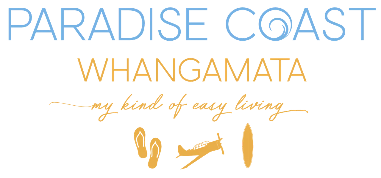 Paradise Coast - Whangamata - PRINT - Logo Easy living colour