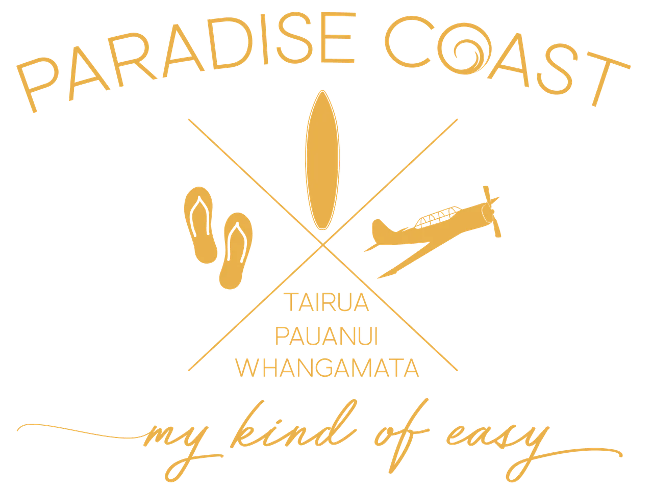 Paradise Coast - extra graphics - t shirt orange