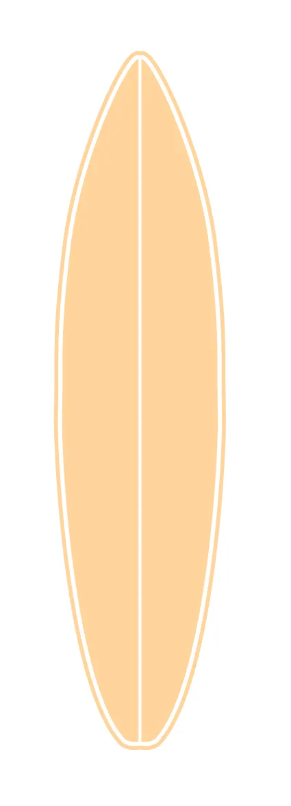 Paradise Coast - PRINT - Icon Whangamata light orange