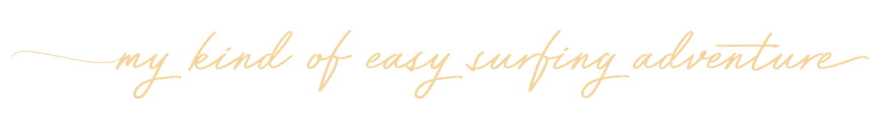 Paradise Coast - PRINT - Tagline - Surfing adventure light orange