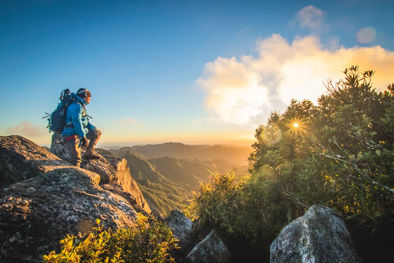 The Pinnacles Sunset - Man