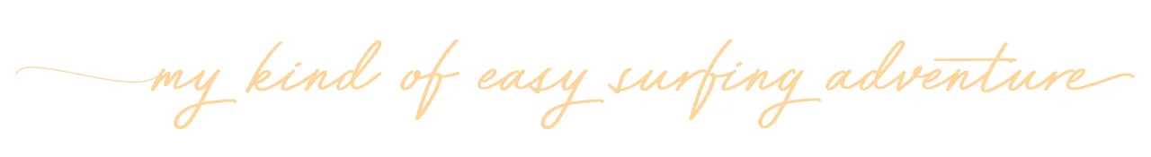 Paradise Coast - PRINT - Tagline - Surfing adventure light orange