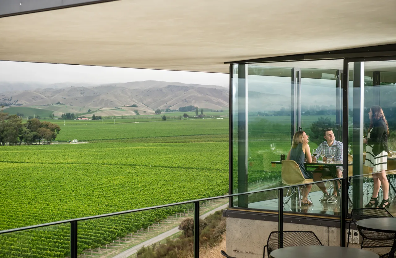 Couple indoors at Brancott Estate - Marlborough winery