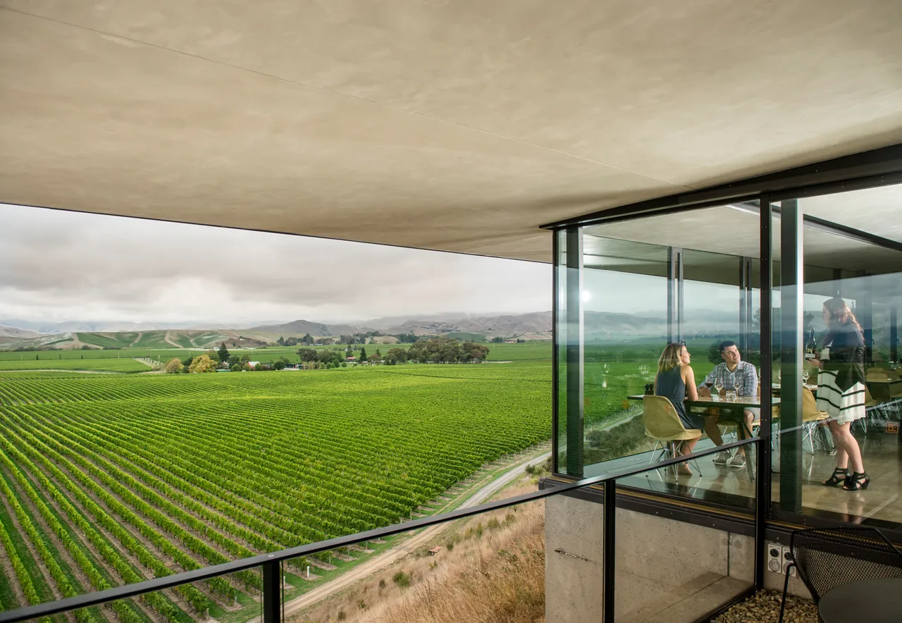 Couple indoors at Brancott Estate - Marlborough winery