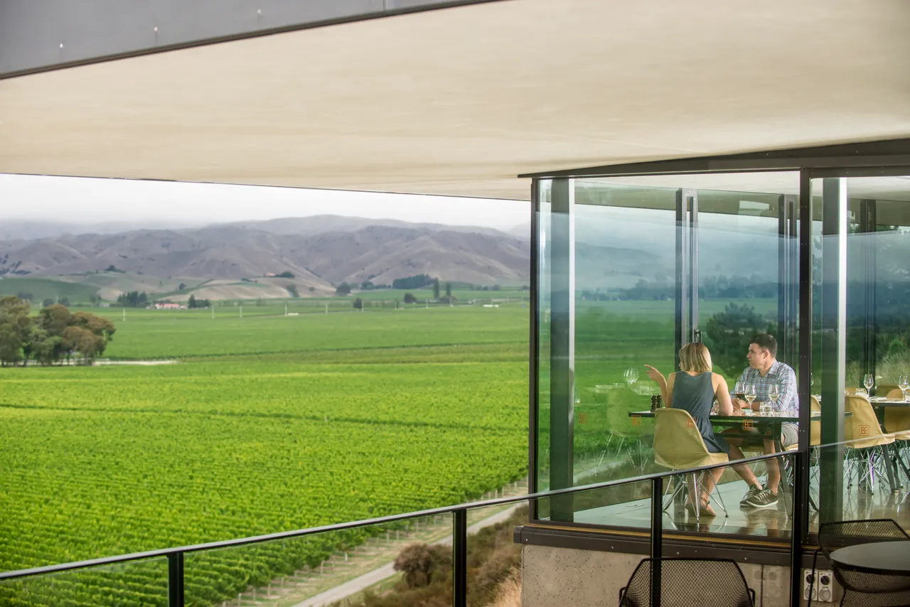 Couple indoors at Brancott Estate - Marlborough winery