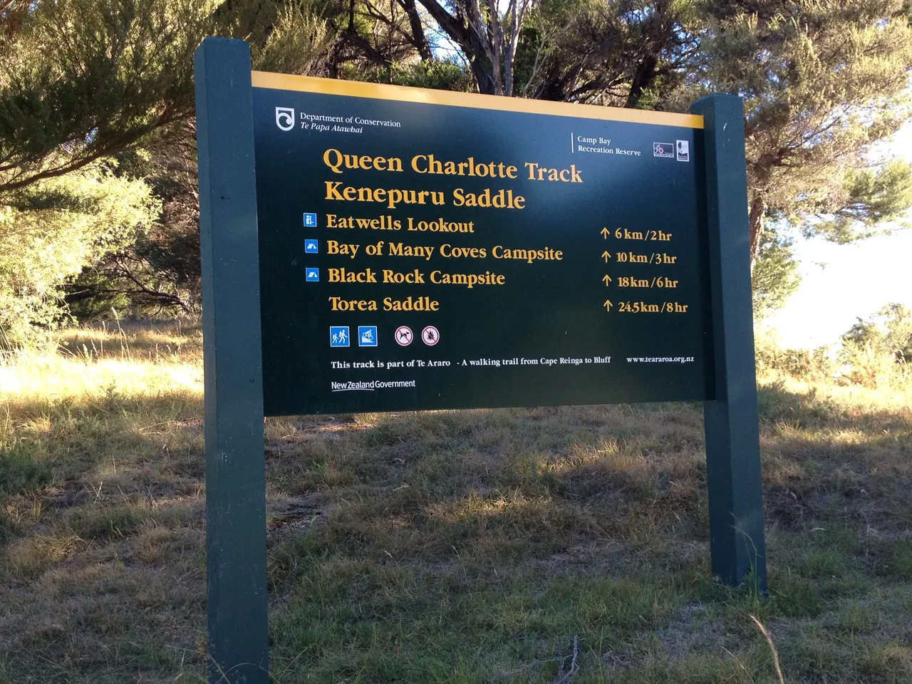 Queen Charlotte Track walk in March