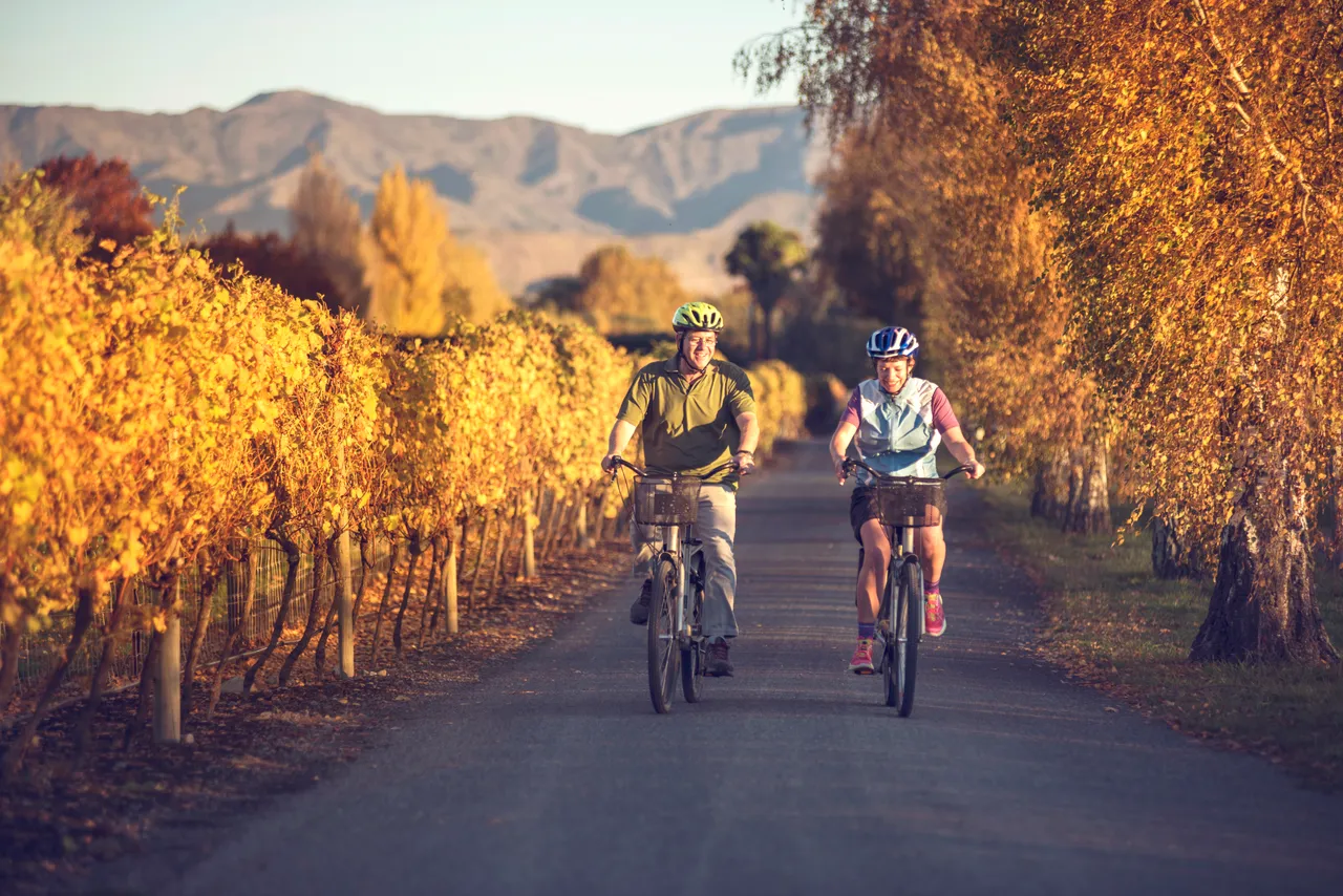Biking through Vineyards