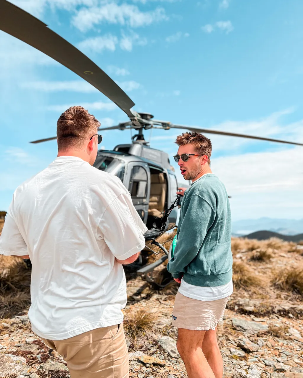 Mt Stokes landing with Nelson Helicopters