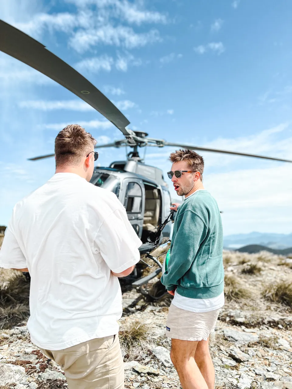 Mt Stokes landing with Nelson Helicopters
