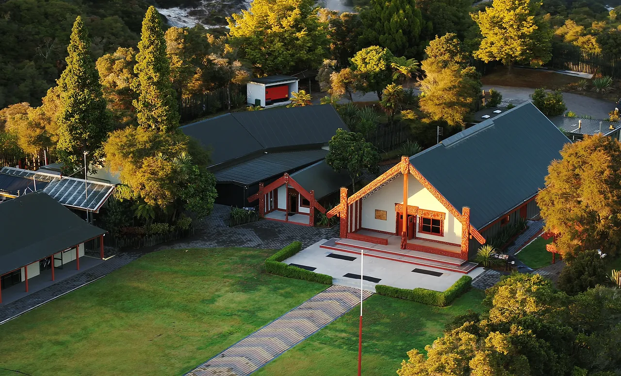 Aerial View of Te Puia Marae