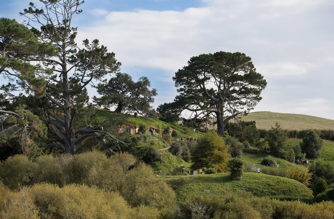 Aerial View of Hobbiton Movie Set