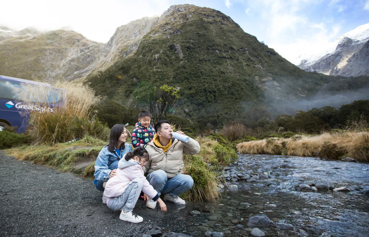 Chinese family at Monkey Creek