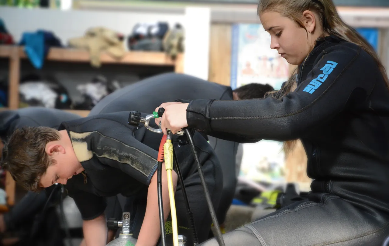 Diver students in the classroom