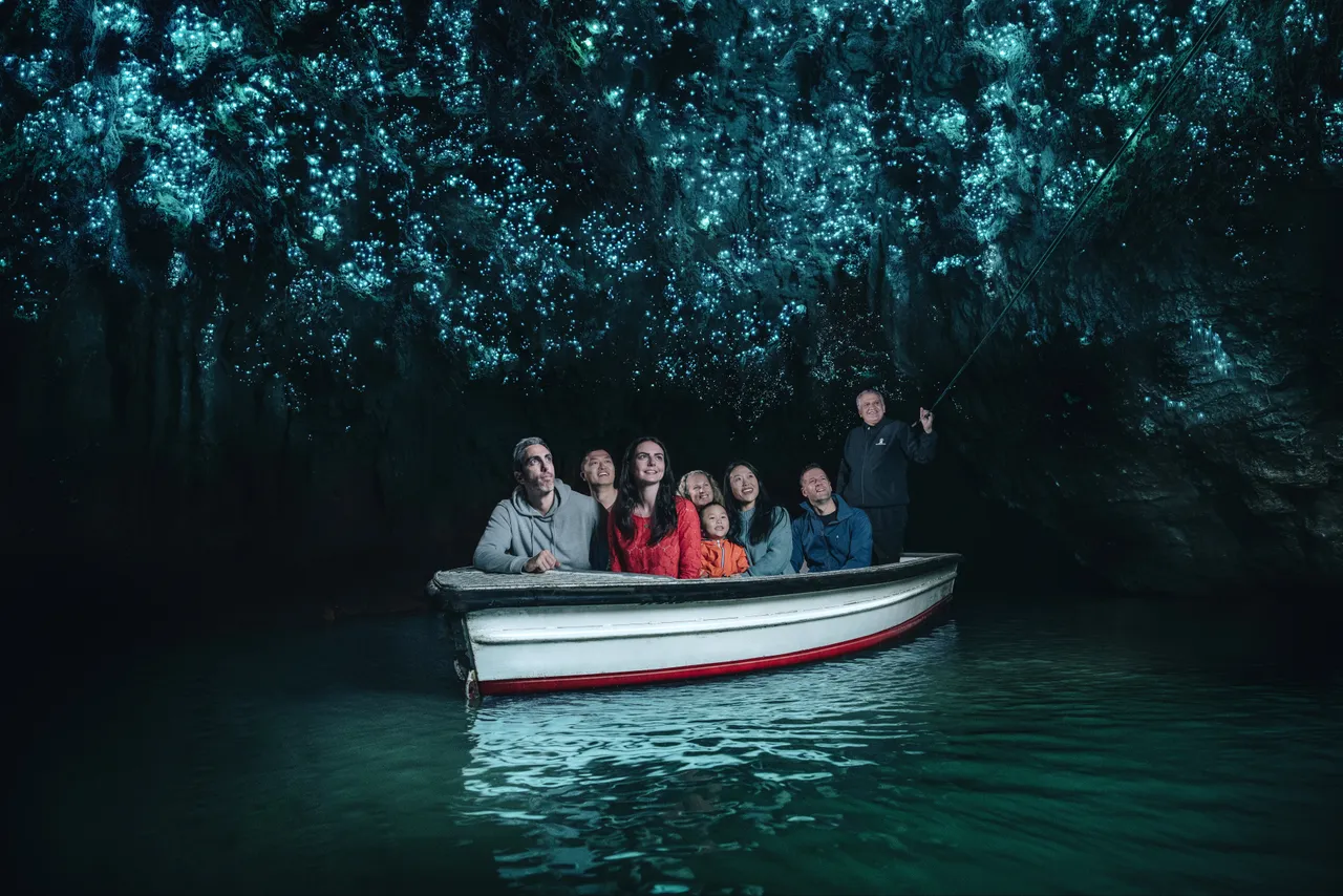Waitomo Caves Boat Ride - European and Chinese Talent