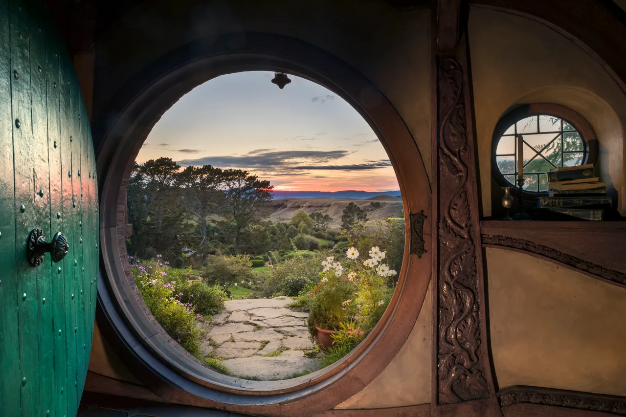 View inside a Hobbit house