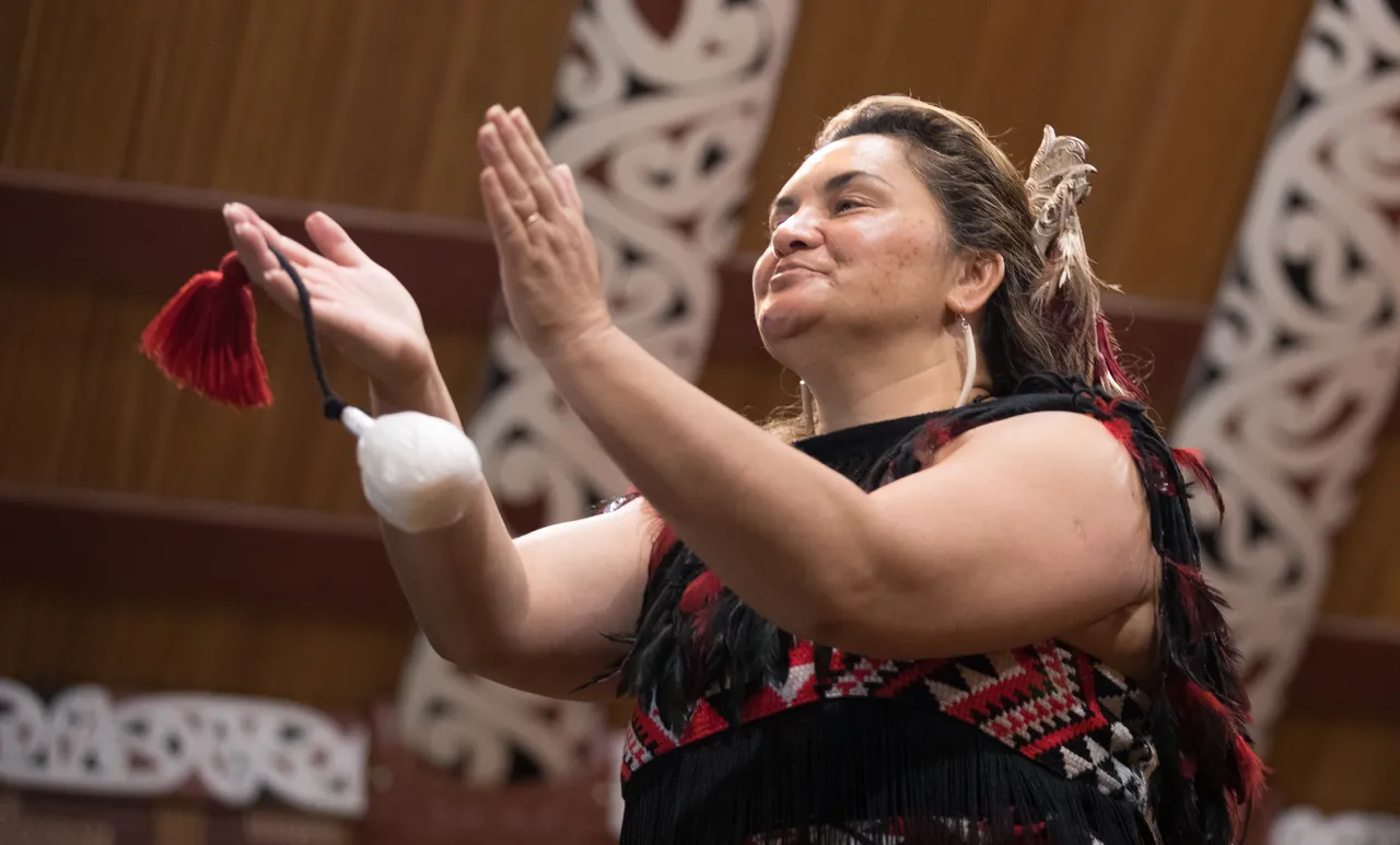 Female performer at Te Puia cultural show